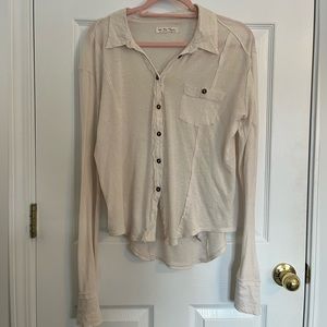 Free People Long Sleeve Button Up Top EUC